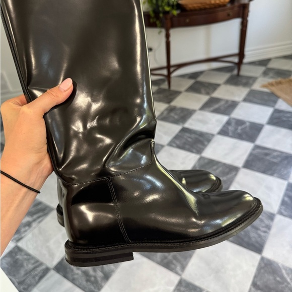 Inch2 Riding Knee Boots - Black Italian Leather - EUC - Size 36 - Picture 13 of 14